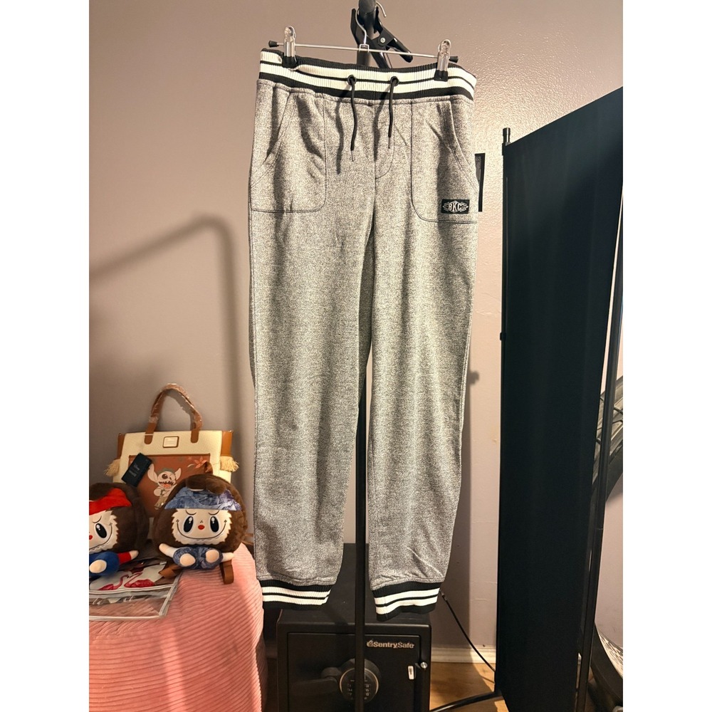 Brooklyn Cloth Mfg Co. - Boys Grey and Black Joggers, with Pockets Sz L